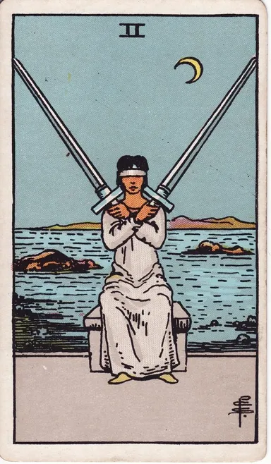 소드 2 (Two of Swords) 타로 카드